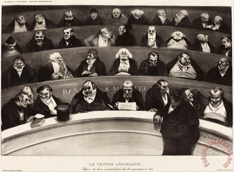 Le Ventre Legislatif (the Legislative Belly) painting - Honore Daumier Le Ventre Legislatif (the Legislative Belly) Art Print