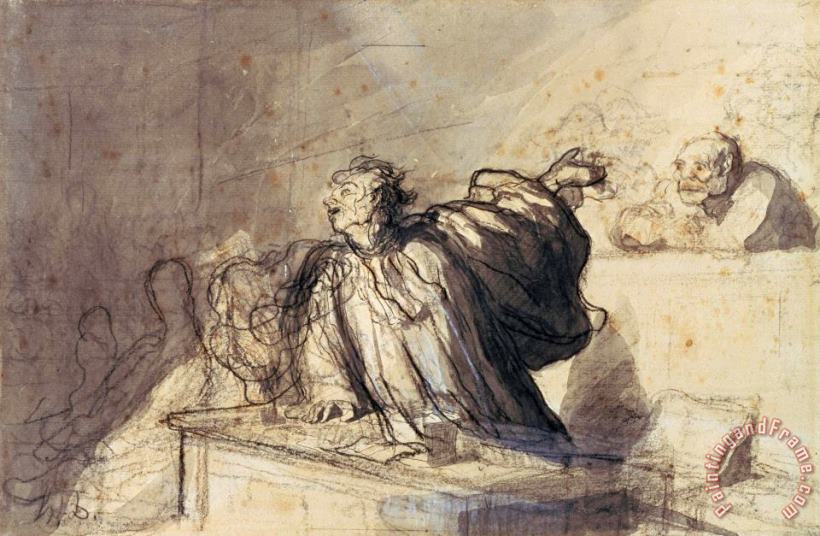 Honore Daumier Plea for The Defense Art Print