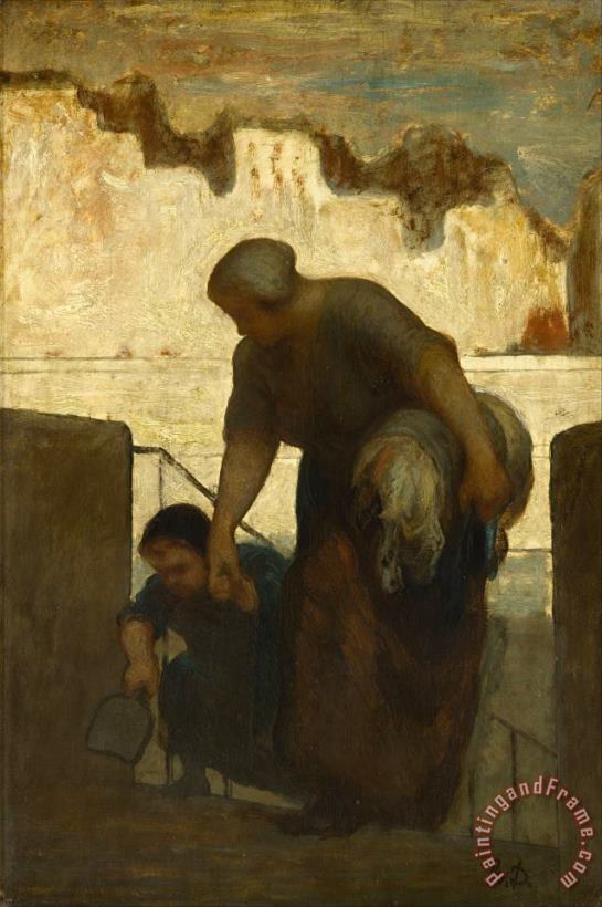 Honore Daumier The Laundress Art Painting