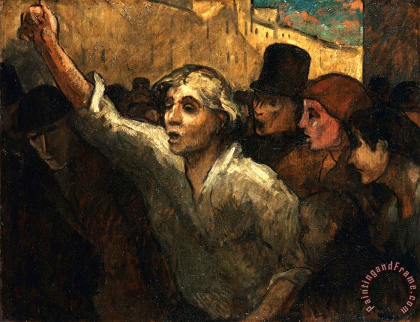 The Uprising (l'emeute) painting - Honore Daumier The Uprising (l'emeute) Art Print