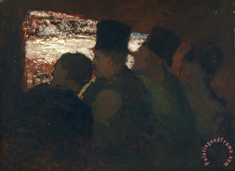 Honore Daumier Theater Audience Art Painting
