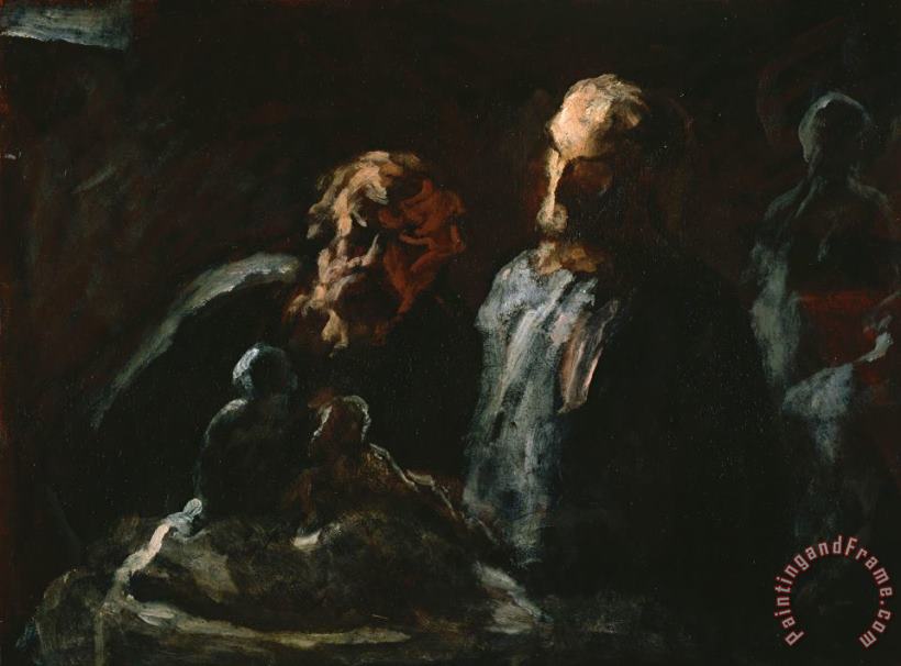 Honore Daumier Two Sculptors Art Painting