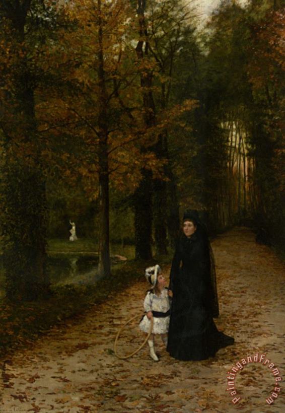 Horace de Callias La Promenade Dans Le Parc Art Painting