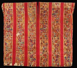 Huari Style Unku with Designs of Stylized Figures