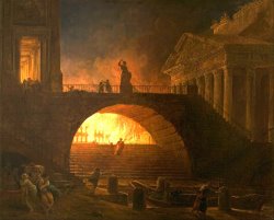 Hubert Robert The Fire of Rome
