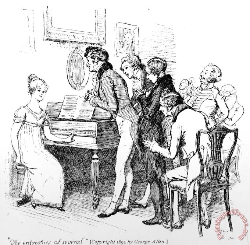 Hugh Thomson Scene From Pride And Prejudice By Jane Austen Art Print