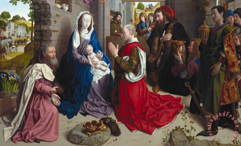 Hugo van der Goes The Adoration of The Kings (monforte Altar) Art Painting