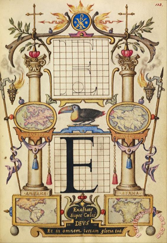 Guide for Constructing The Letter E painting - Hungarian Guide for Constructing The Letter E Art Print