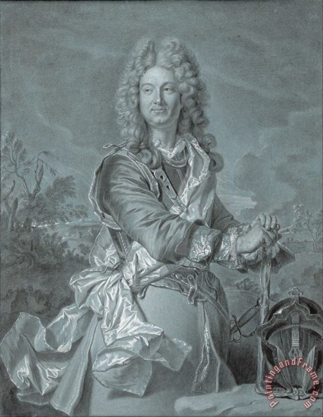 Hyacinthe Rigaud Portrait of a Marshal of France, C. 1740 Art Painting