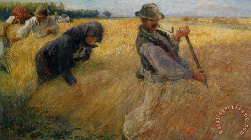 The Harvesters painting - Ignac Ujvary The Harvesters Art Print