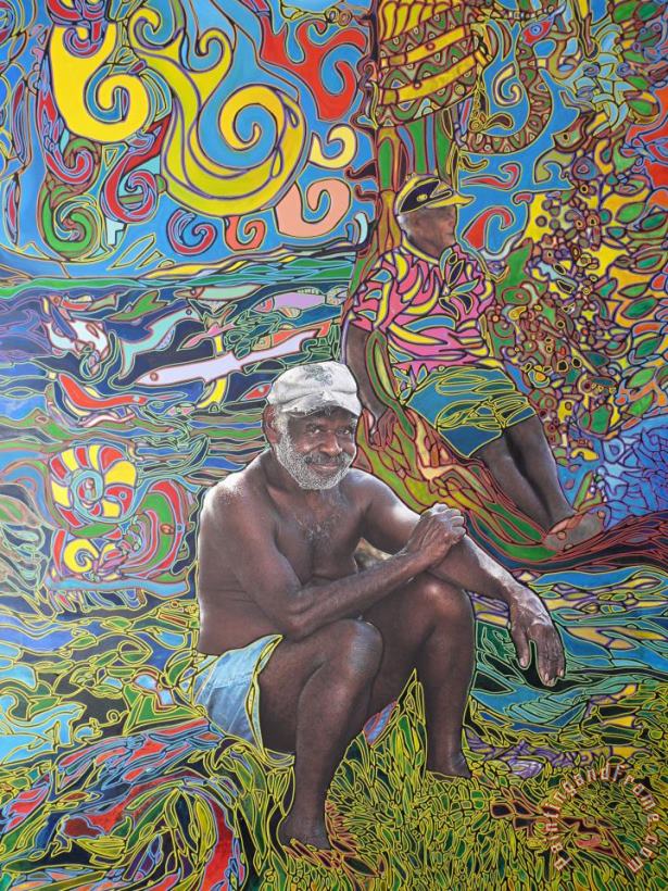 Fishermans rest in Vanuatu painting - Igor Eugen Prokop Fishermans rest in Vanuatu Art Print