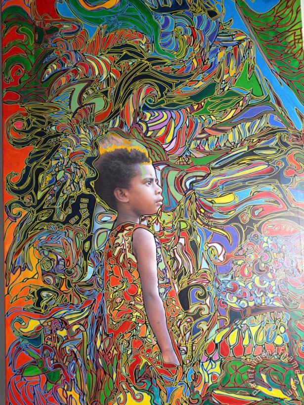 Igor Eugen Prokop Wonderseegirl in Vanuatu Art Painting