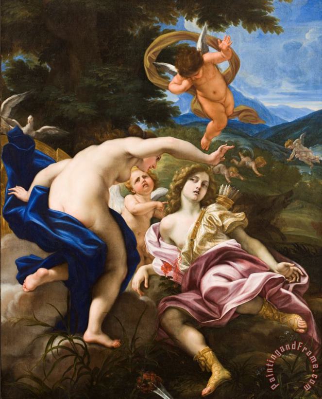 The Death of Adonis painting - Il Baciccio The Death of Adonis Art Print