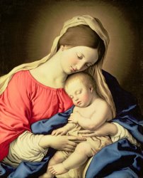 Il Sassoferrato - Madonna and Child painting