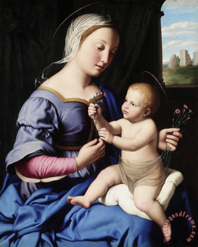 Il Sassoferrato Madonna And Child Art Print