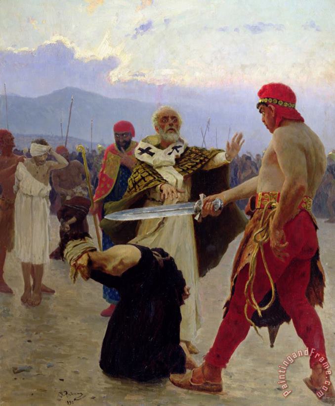 Ilya Efimovich Repin Saint Nicholas Of Myra Saves Three Innocents From Death Art Painting