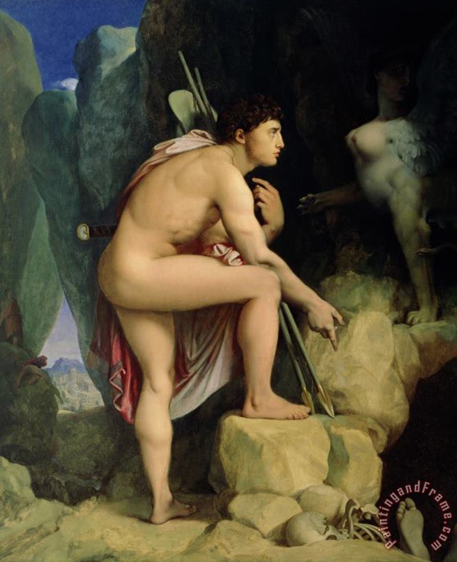 Oedipus and the Sphinx painting - Ingres Oedipus and the Sphinx Art Print