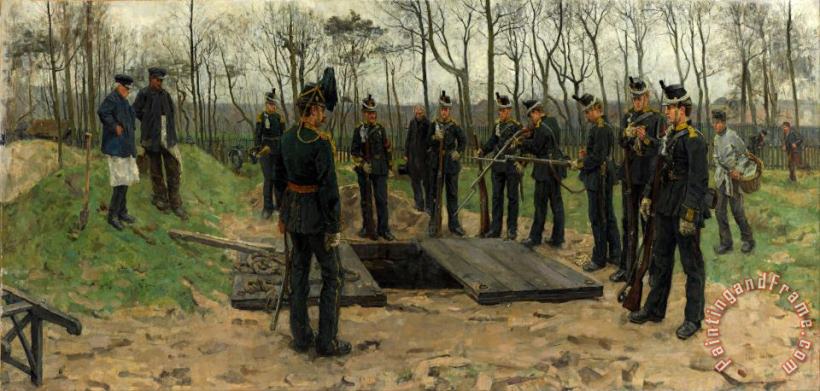 Military Funeral painting - Isaac Israels Military Funeral Art Print