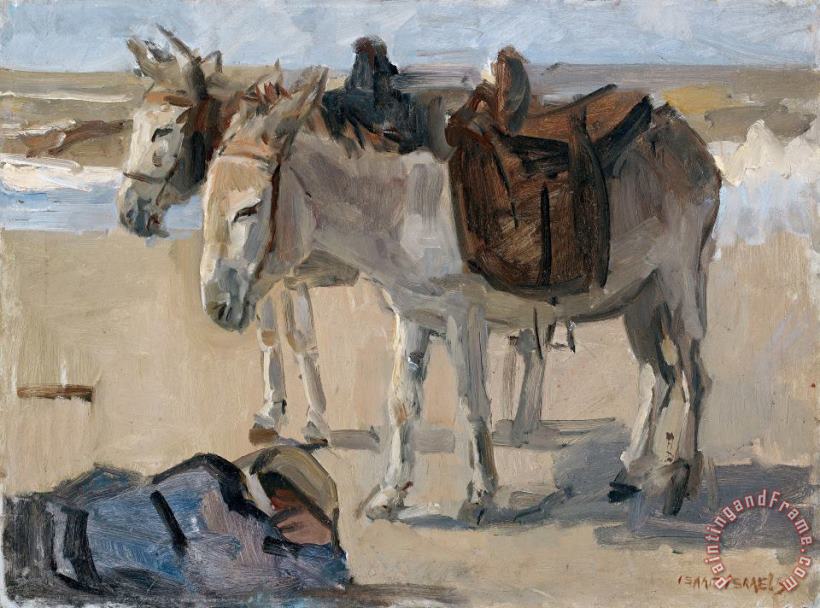 Isaac Israels Two Donkeys Art Painting