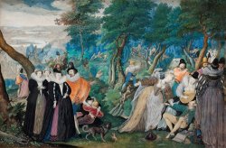 Isaac Oliver A Party in The Open Air. Allegory on Conjugal Love