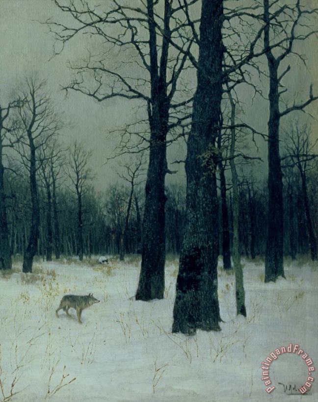 Wood in Winter painting - Isaak Ilyic Levitan Wood in Winter Art Print