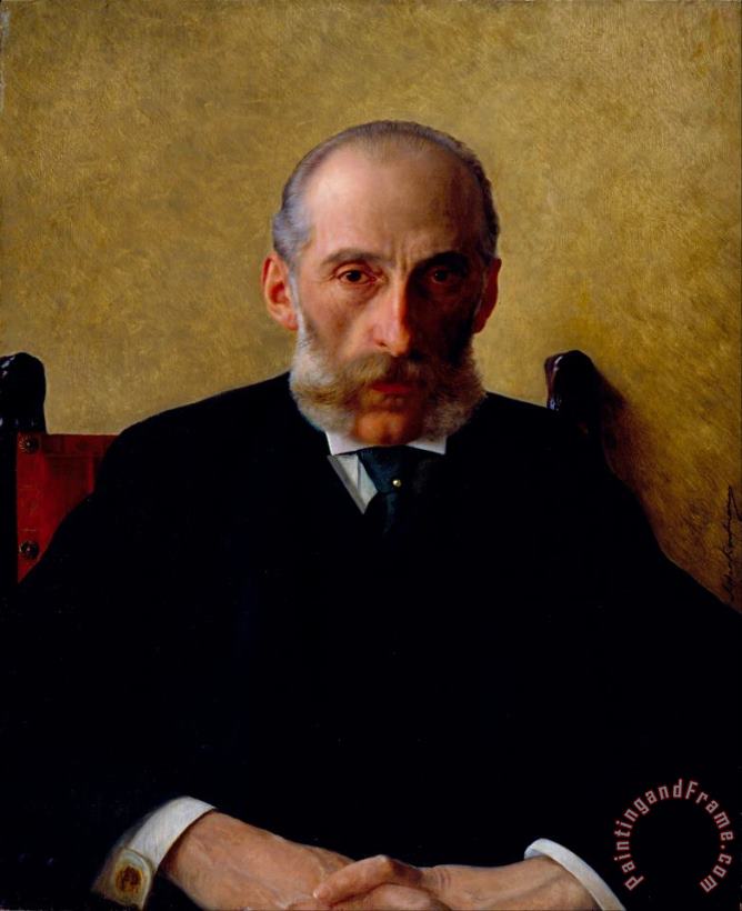 Portrait of Isidor Gewitsch painting - Isidor Kaufmann Portrait of Isidor Gewitsch Art Print