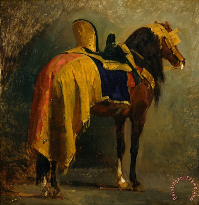 Horse Caparisoned painting - Isidore-Alexandre-Augustin Pils Horse Caparisoned Art Print