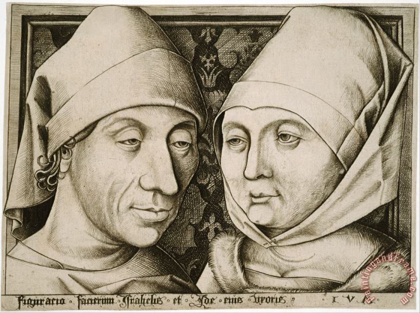 Israhel van Meckenem Self Portrait with His Wife, Ida Art Print