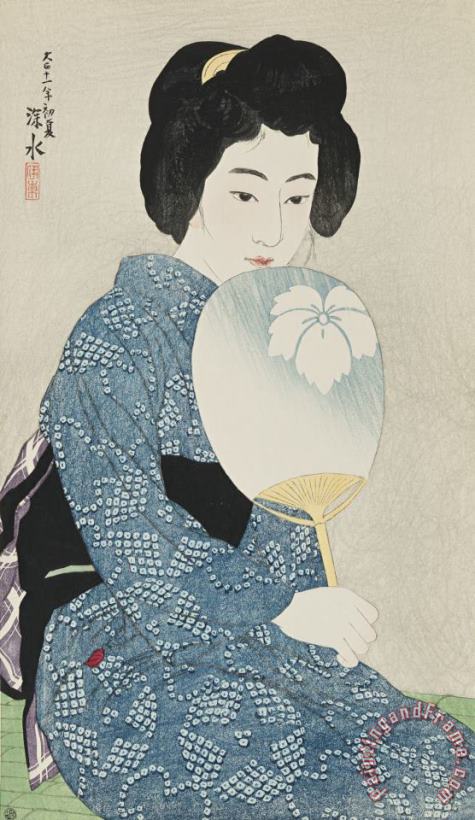 Cotton Kimono (yukata) painting - Ito Shinsui Cotton Kimono (yukata) Art Print