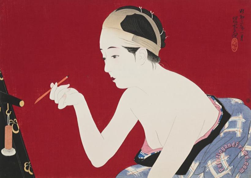 Ito Shinsui Painting The Eyebrows Art Print