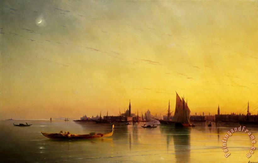 Ivan Ayvazovsky Venice From The Lagoon at Sunset Art Print