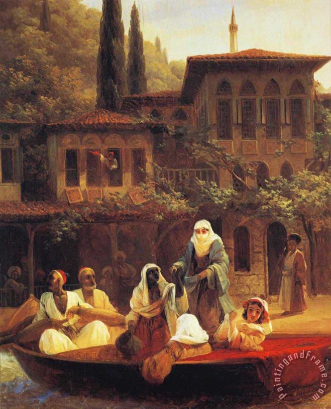 Ivan Constantinovich Aivazovsky Boat Ride by Kumkapi in Constantinople Art Print