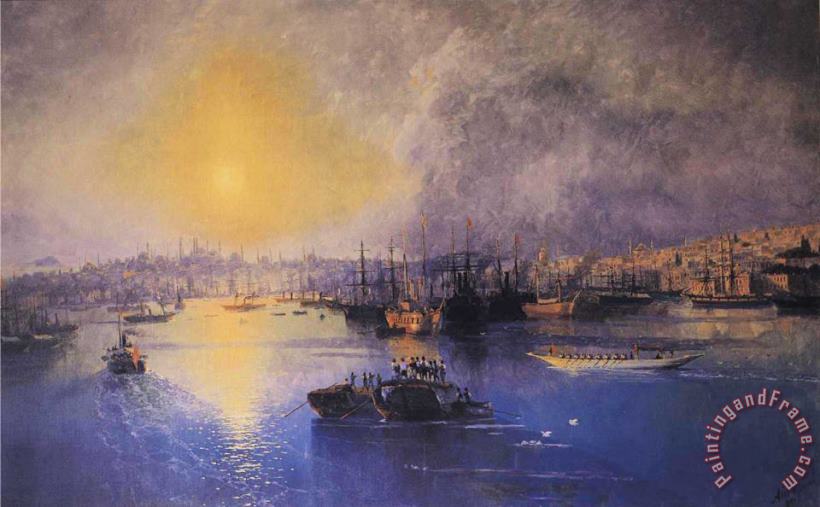 Constantinople Sunset painting - Ivan Constantinovich Aivazovsky Constantinople Sunset Art Print