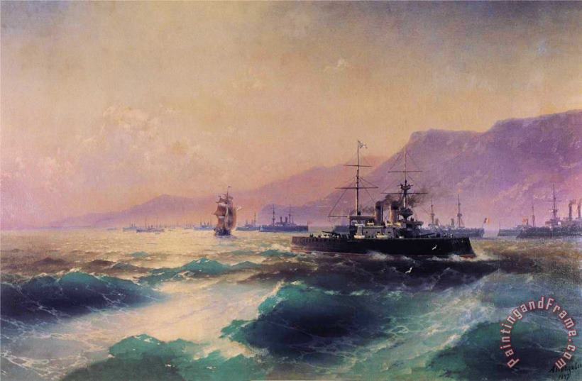 Ivan Constantinovich Aivazovsky Gunboat Off Crete Art Print