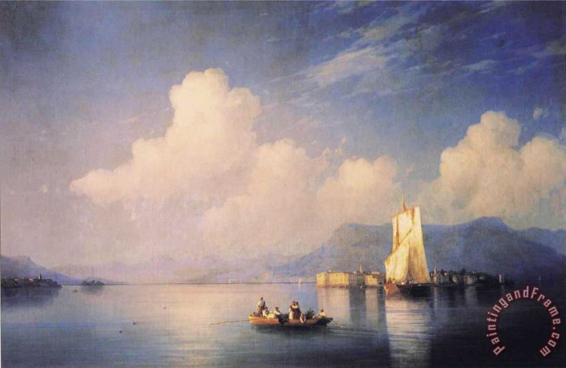 Lake Maggiore in The Evening painting - Ivan Constantinovich Aivazovsky Lake Maggiore in The Evening Art Print