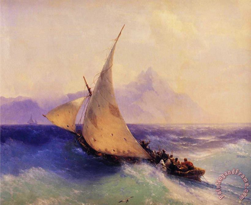 Ivan Constantinovich Aivazovsky Rescue at Sea Art Print