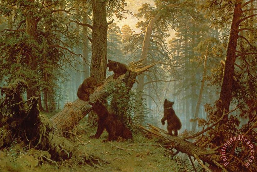 Morning in a Pine Forest painting - Ivan Ivanovich Shishkin Morning in a Pine Forest Art Print