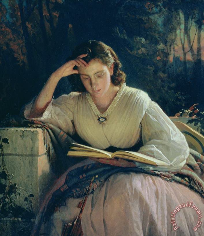 Ivan Nikolaevich Kramskoy Reading Art Painting