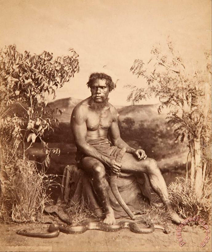 Portrait of an Aboriginal Man painting - J W. Lindt Portrait of an Aboriginal Man Art Print