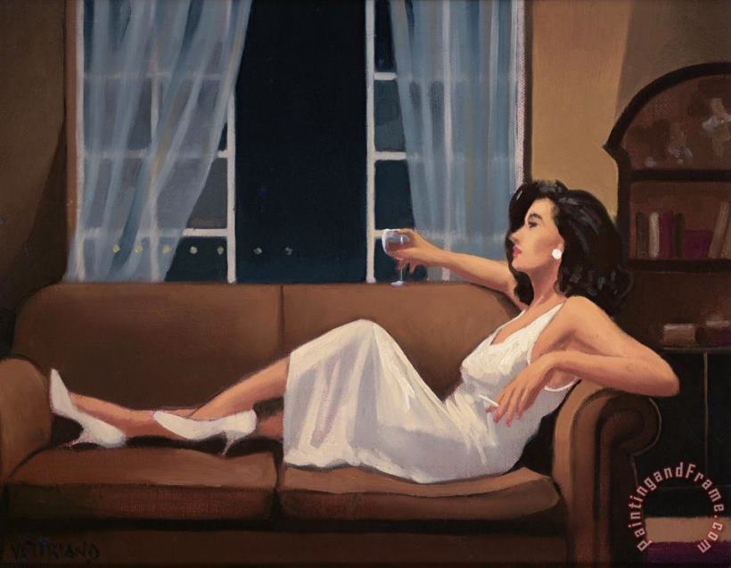 Study for Model Reclining, 1996 painting - Jack Vettriano Study for Model Reclining, 1996 Art Print