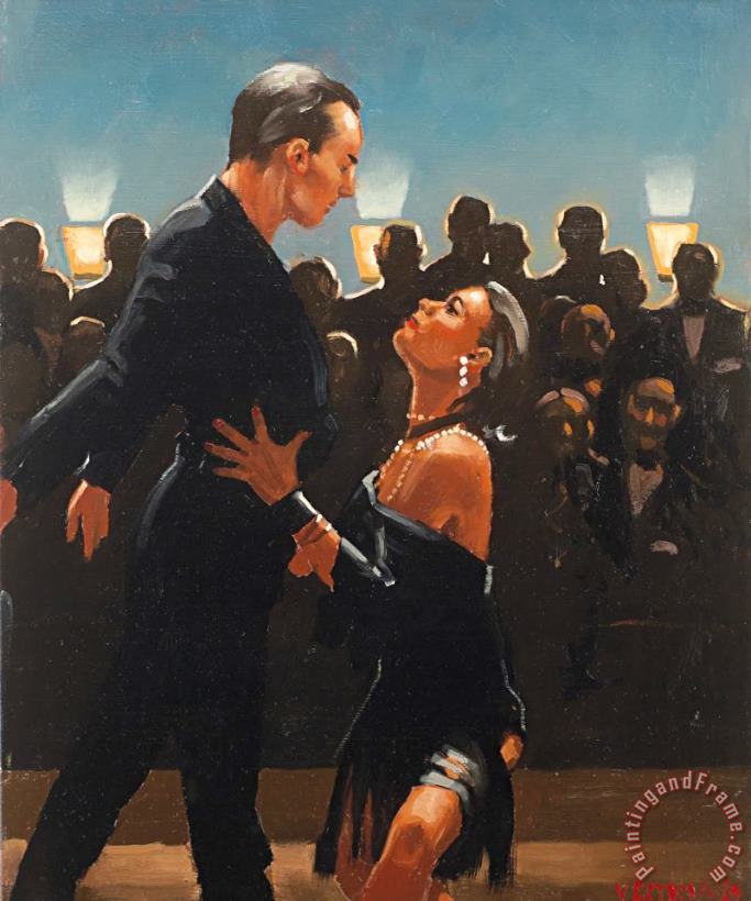 Study for Rumba in Black painting - Jack Vettriano Study for Rumba in Black Art Print