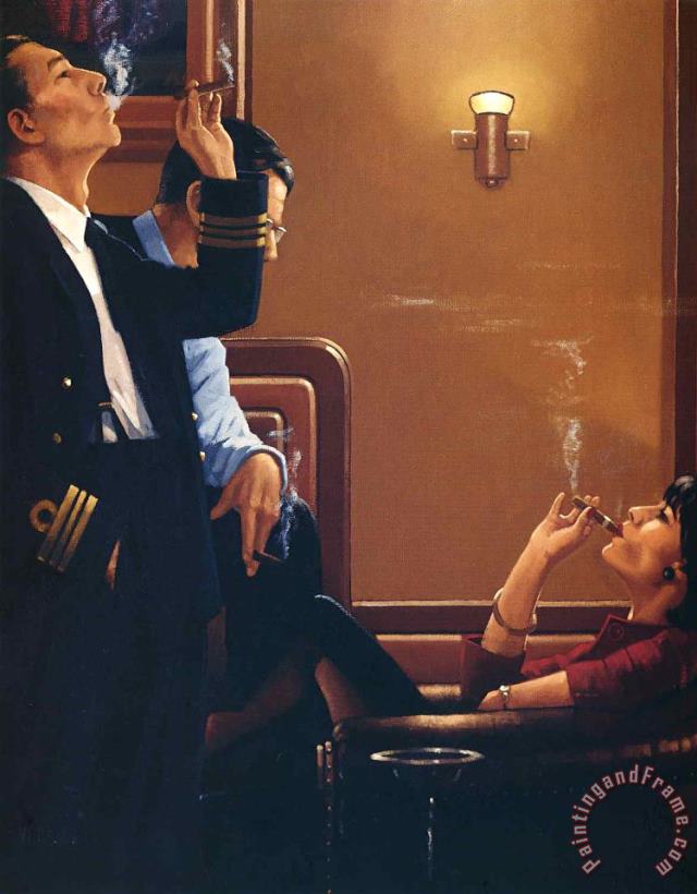 The Cigar Divan painting - Jack Vettriano The Cigar Divan Art Print