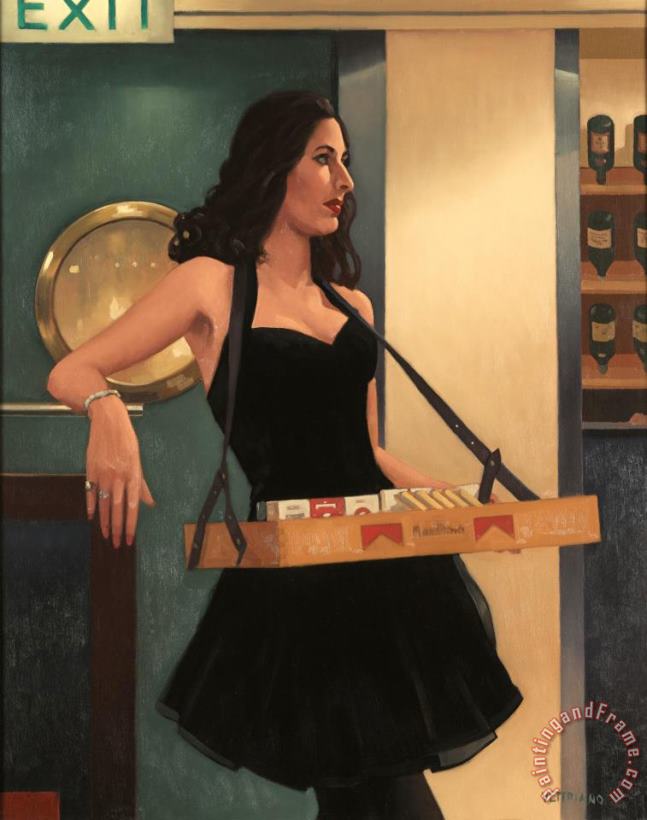 The Cigar Girl, 1997 painting - Jack Vettriano The Cigar Girl, 1997 Art Print
