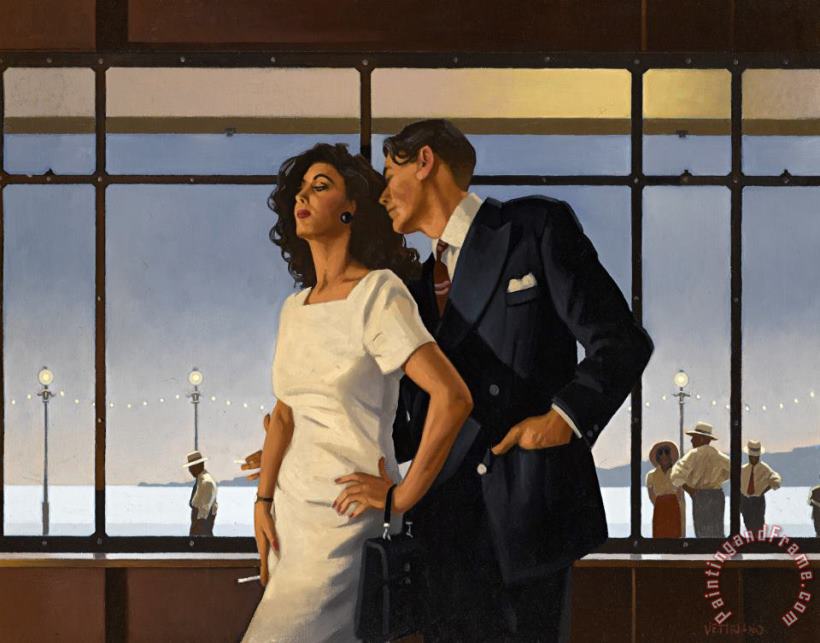 Jack Vettriano The Man in a Navy Blue Suit Art Print