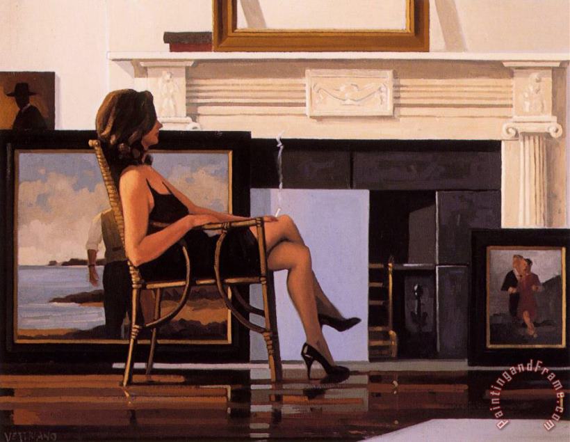 The Model And The Drifter painting - Jack Vettriano The Model And The Drifter Art Print