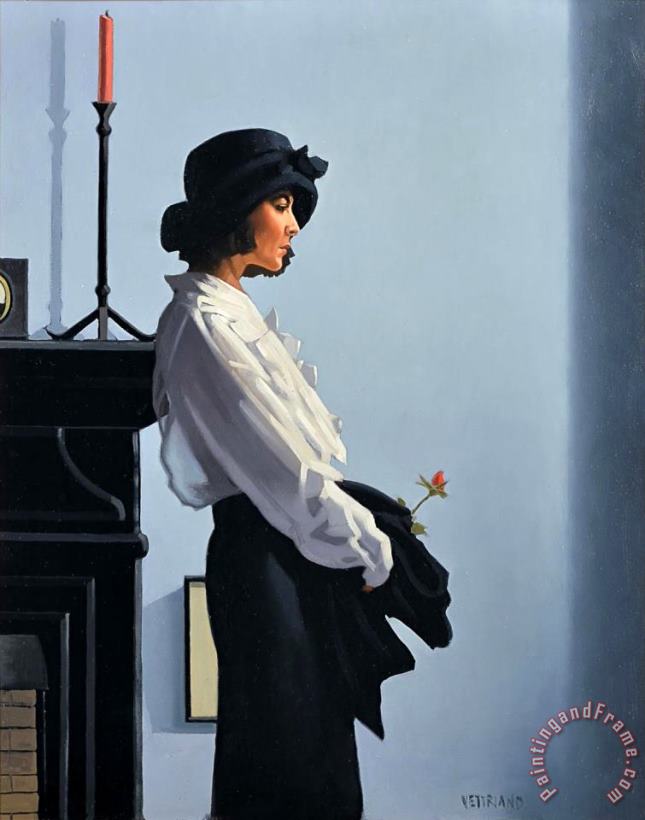 Valentine Rose, 2003 painting - Jack Vettriano Valentine Rose, 2003 Art Print