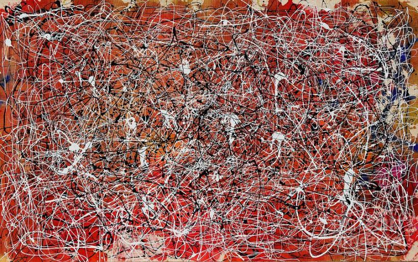 Abstract 2015 painting - Jackson Pollock Abstract 2015 Art Print