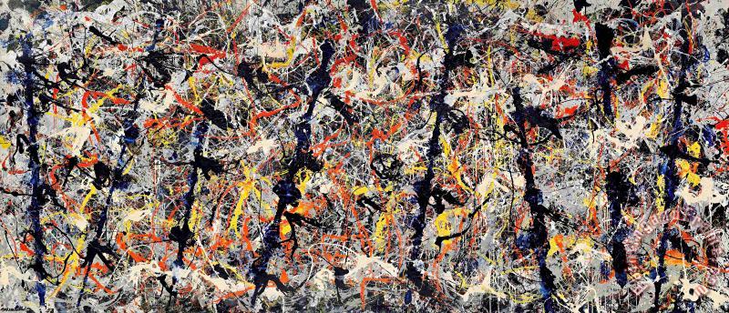 Blue Poles, 1952 painting - Jackson Pollock Blue Poles, 1952 Art Print