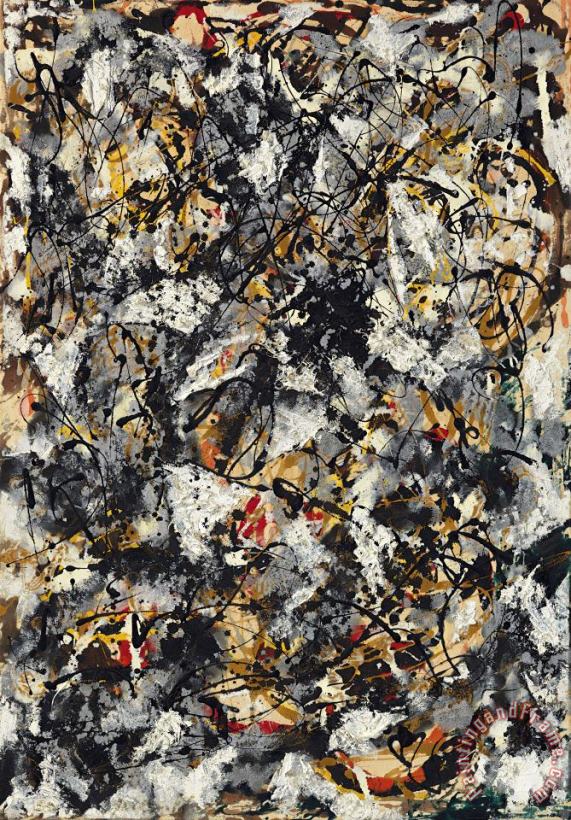Composition with Red Strokes, 1950 painting - Jackson Pollock Composition with Red Strokes, 1950 Art Print