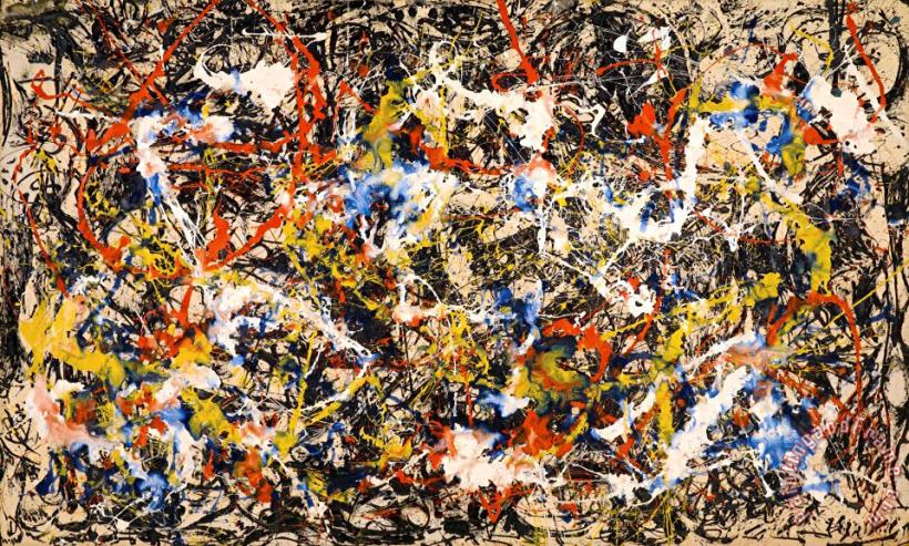 Convergence painting - Jackson Pollock Convergence Art Print